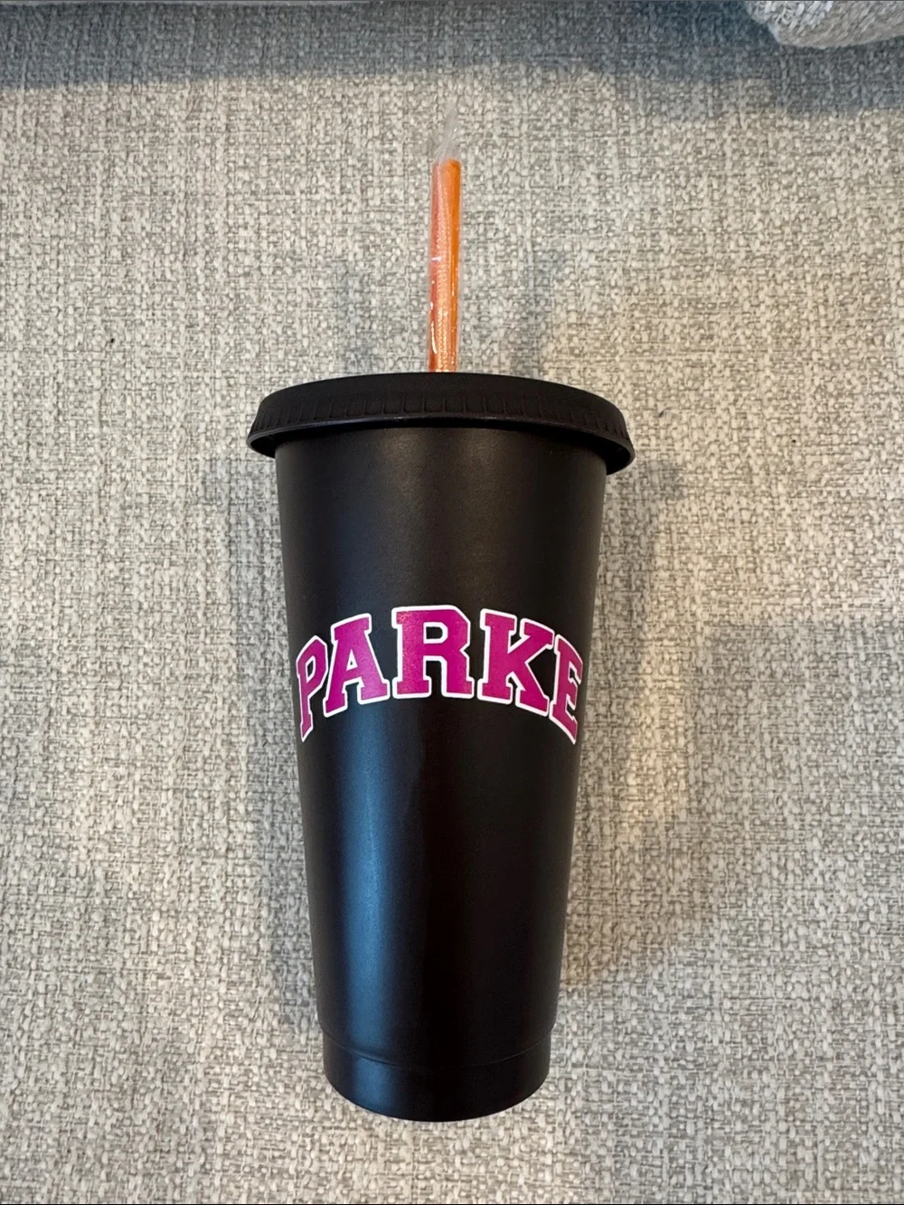 PARKE X DUNKIN’ limited edition tumbler Espresso with Orange Straw nwt